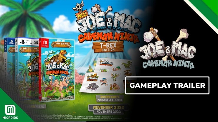 Больше ретро! Трейлер ремейка Joe & Mac: Caveman Ninja от авторо ремейка Toki